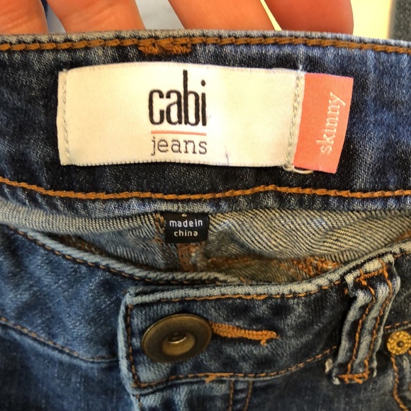 CABI skinny #5087 distressed medium wash jeans denim casual - Picture 4 of 16
